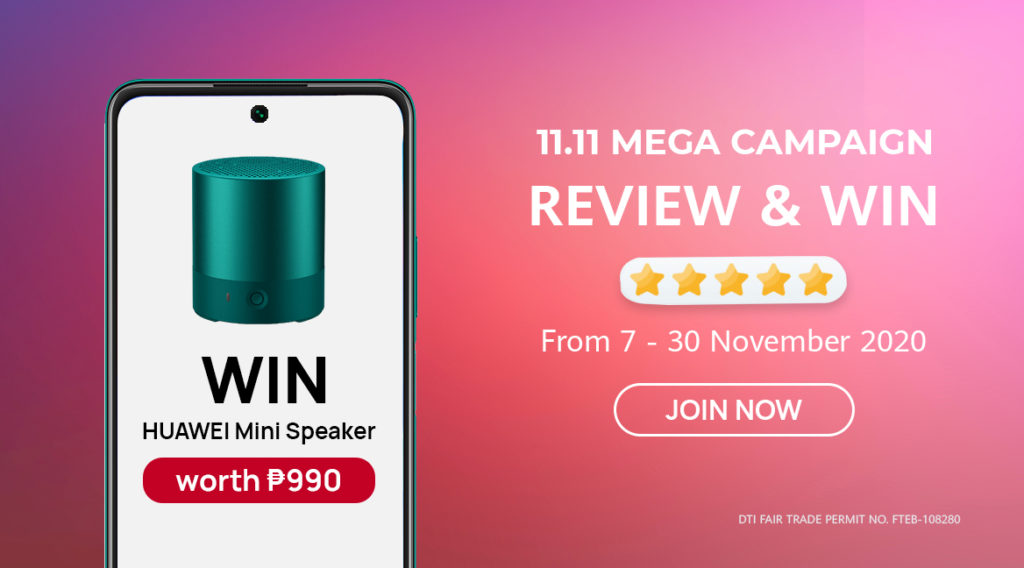 Huawei outs Online Store 11.11 Mega Campaign offers 89 Review Win