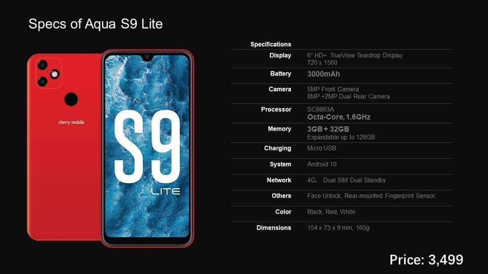 Leaked: New Cherry Mobile Aqua S9, S9 Lite offers bang-for-the-buck hardware 88 129122092 708956043332834 5450052456932755638 n