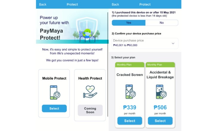 New Paymaya Protect Plan covers for device screen cracks, breakage, spills 88 paymaya protect
