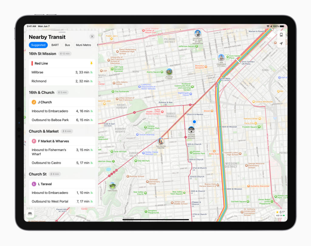 WWDC2021: Apple announces iPadOS 15 with new features in tow 94 Apple iPadPro iPadOS15 maps transit 060721