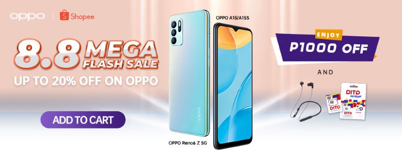 Deals and discounts await on OPPO's Shopee 8.8 Super Brand Day Sale 87 8.8 960x368 MEGA FLASH SALE 2