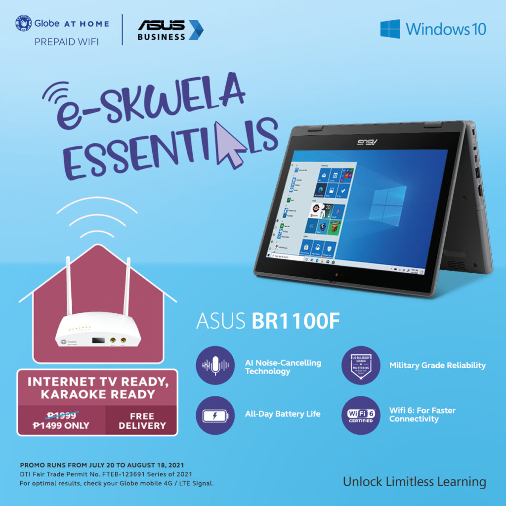 ASUS Business and Globe at Home partners for "E-Skwela Essentials" 88 BR1100F KV 1200 x 1200