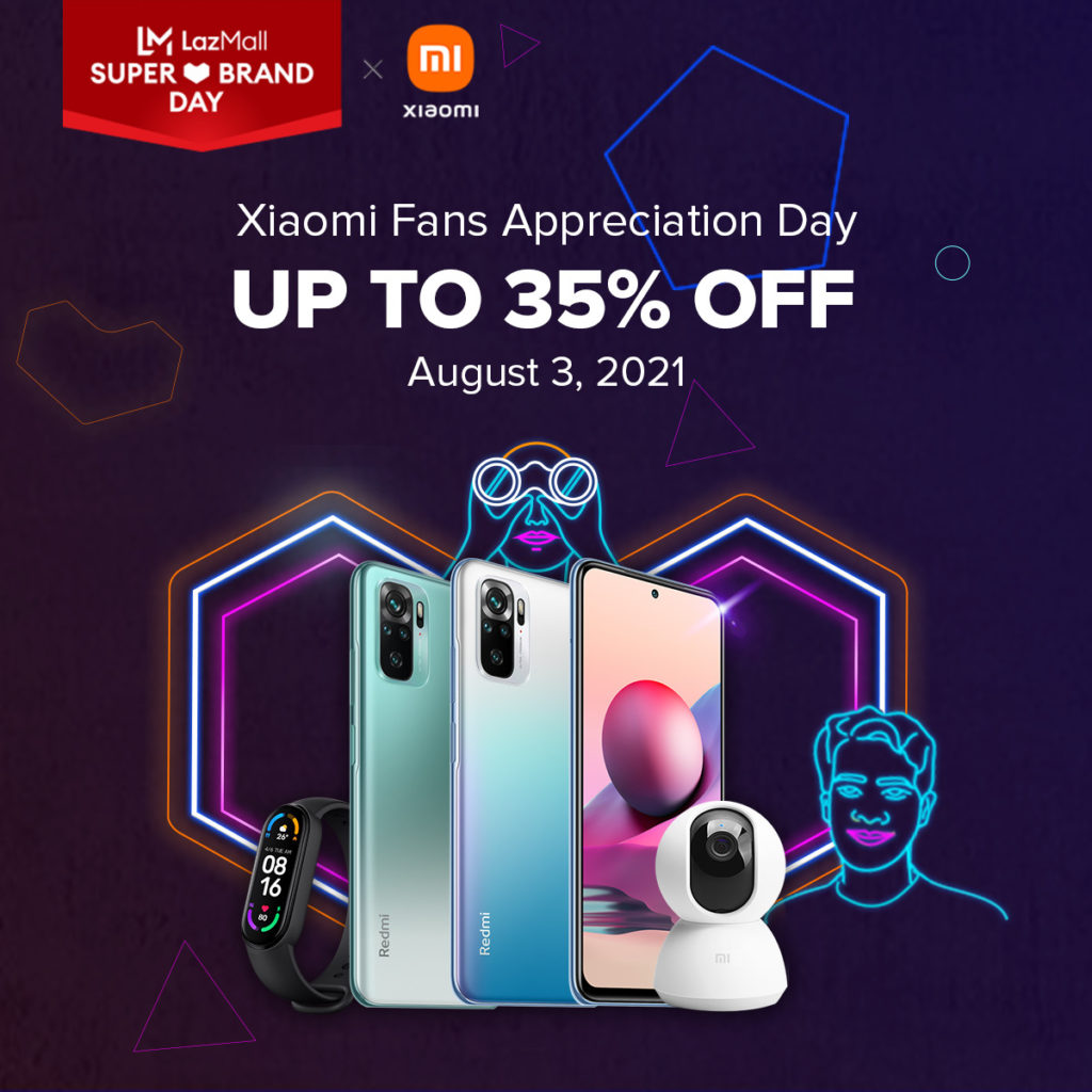 XIAOMI celebrates Fans Appreciation Day on LazMall Super Brand Day 87 SBD KV
