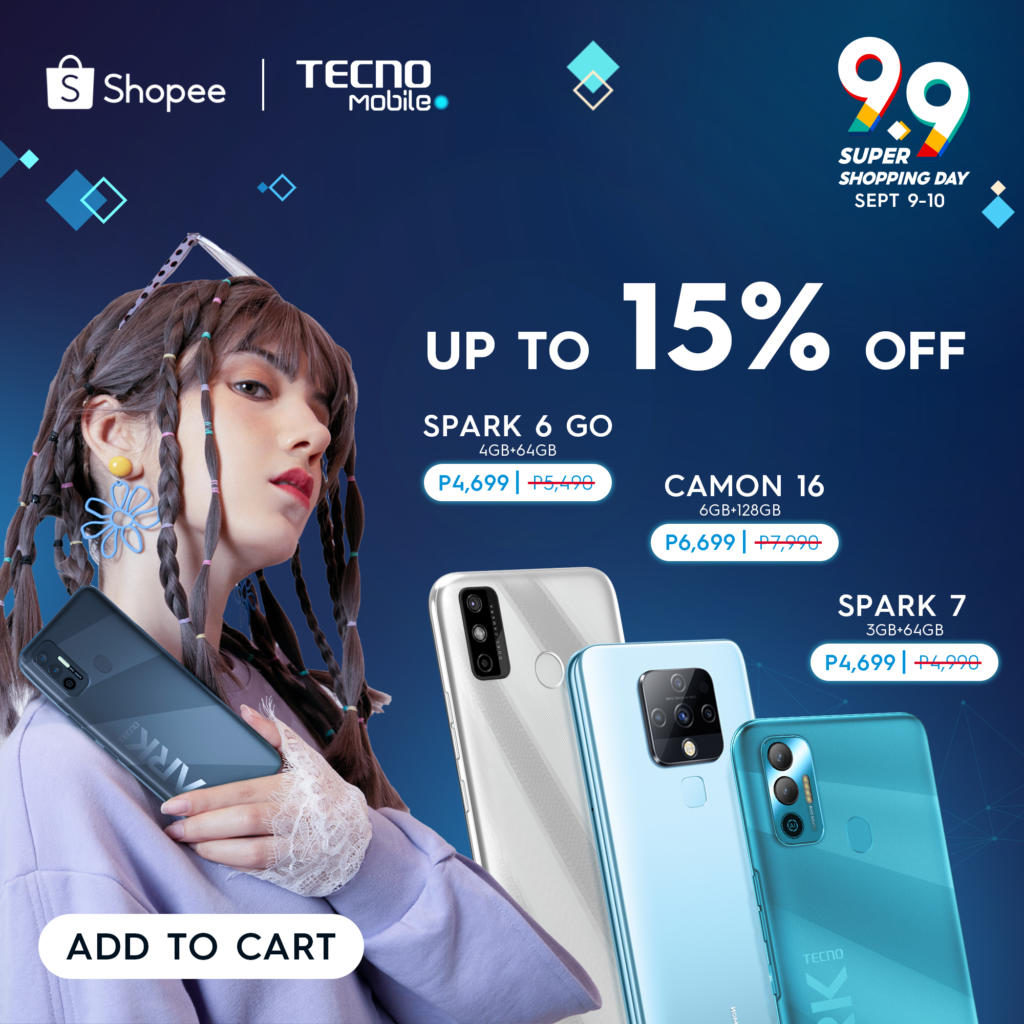 TECNO Mobile has a lot to offer this 9.9 sale 87 9.9 Shopee Promo