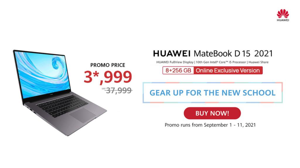 Huawei MateBook D 15 2021 (8GB+256GB) on sale at Lazada 9.9 87 FLASH NEWS HUAWEI MATEBOOK D 15 2021 8256GB SALE ALERT