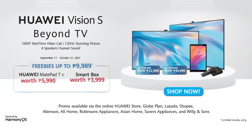 Huawei Vision S is now available on Globe Beyond Mobile Plan 87 Photo Release First Postpaid TV in PH HUAWEI Vision S is Now Available in Globe Beyond Mobile Plan 1