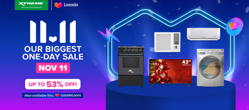 XTREME outs Appliance Deals for 11.11 Sale on Lazada 87 PR Banner