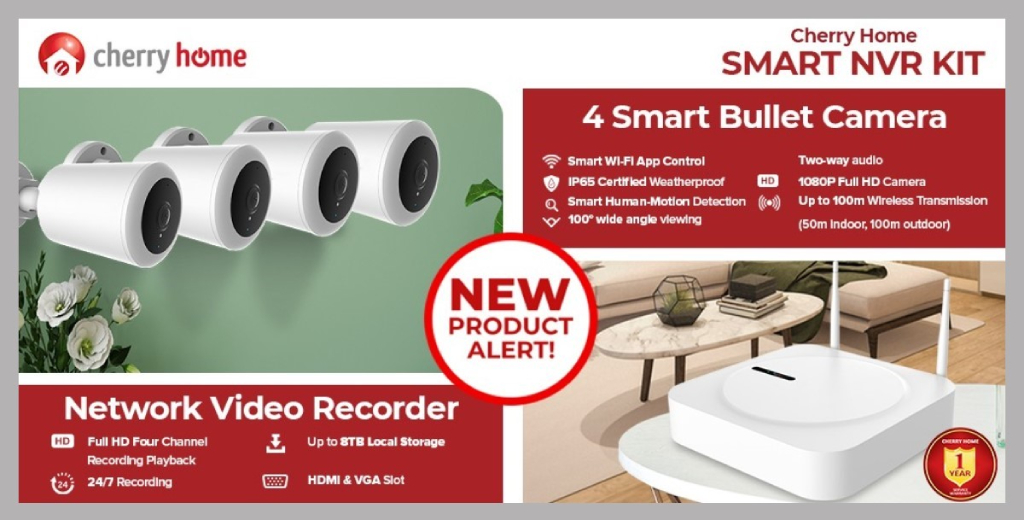 Cherry announces new Cherry Home Smart NVR Kit 87 Smart NVR Kit Main KV