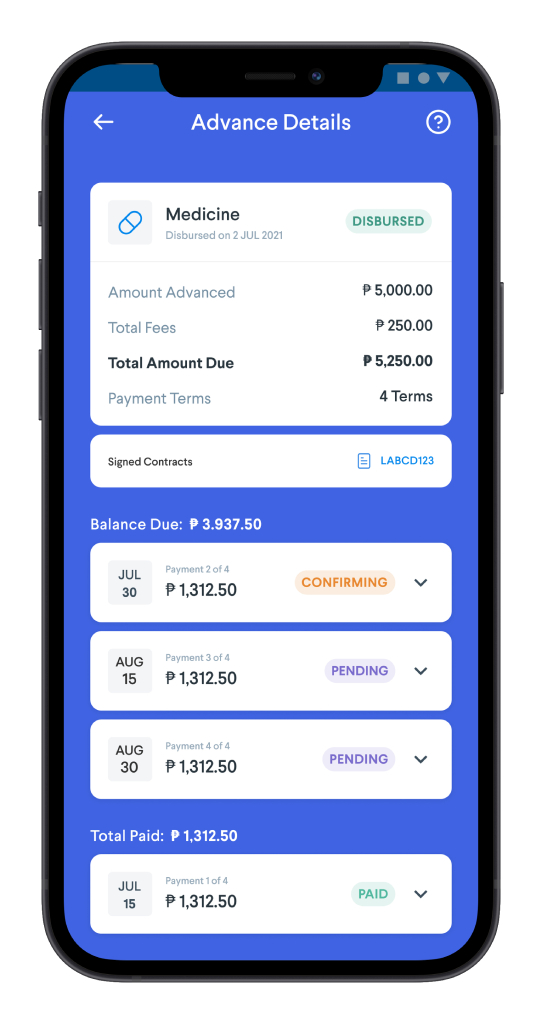 Advance Mobile App offers the convenience of salary advance 88 Advance app screenshot 2