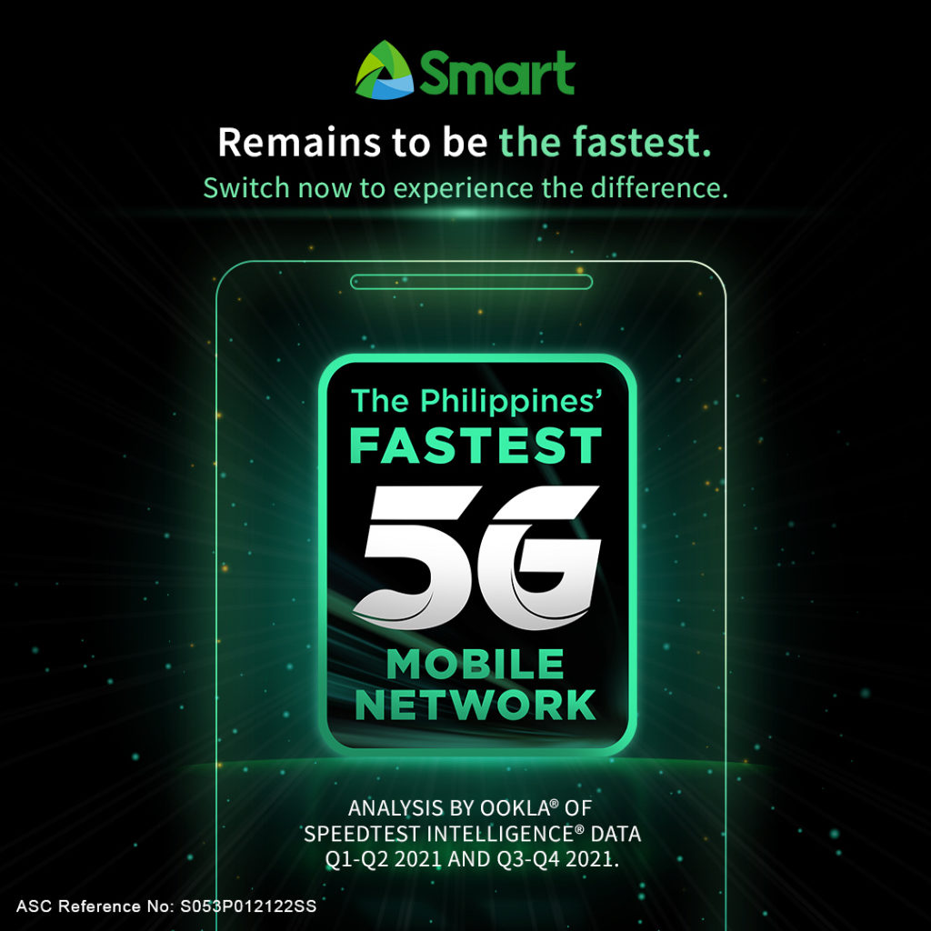 Smart 5G is the Philippines’ fastest mobile network in the latest Ookla report 87 SMART FASTEST 5G AWARD