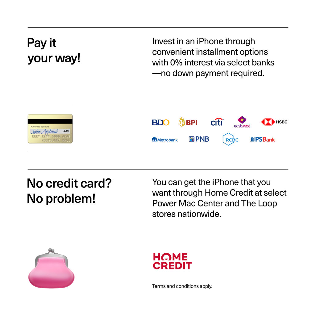Power Mac Center kicks off iPhone for All campaign 88 2.1 Credit cards and Home Credit options PMC iPhone for All 2022