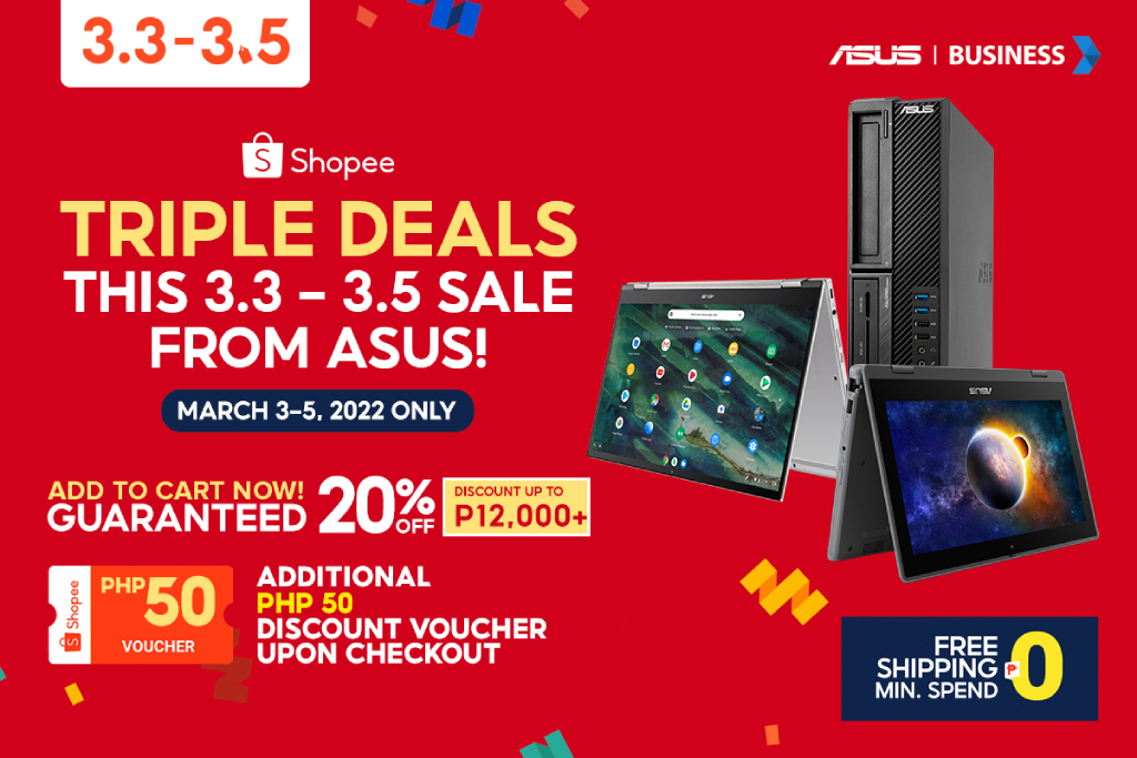 ASUS and ROG brings Shopee 3.3 Sale exclusive deals 90 Commercial Banner