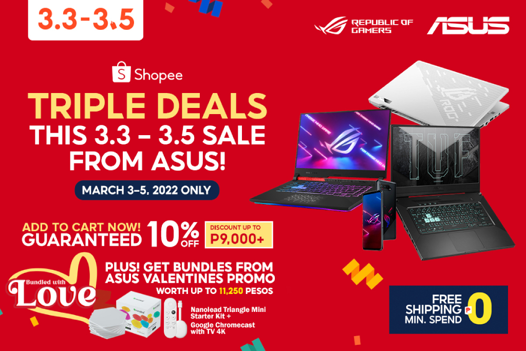 ASUS and ROG brings Shopee 3.3 Sale exclusive deals 89 Gaming Banner