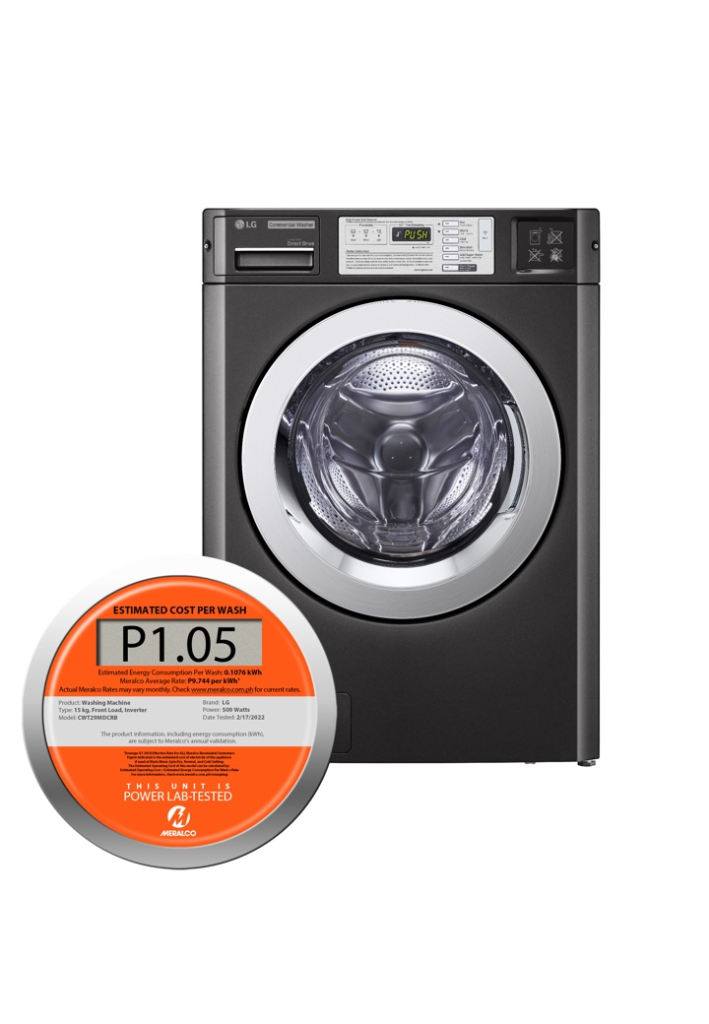 LG Commerical Washers gets Meralco Orange Tag 89 3 Orange tag for CWT29MDCRB