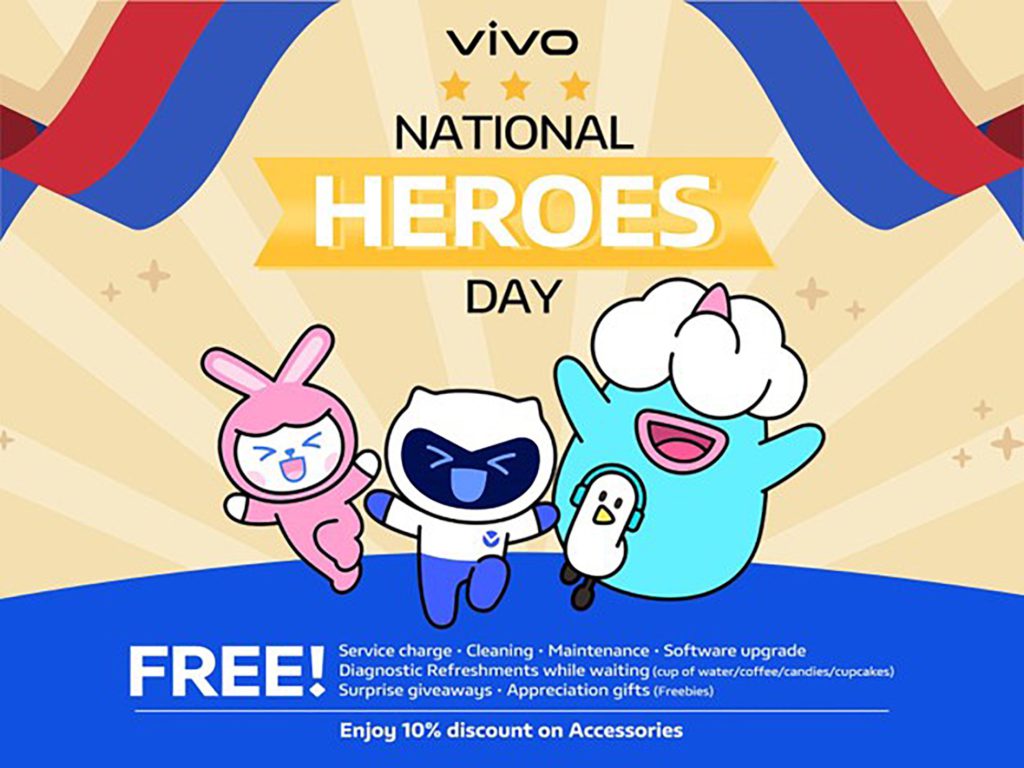 FREE VOUCHERS: Vivo Discounts Select Models, Free SC's Services on Heroes Day '22 88 national heroes day 2022 vivo deals 01