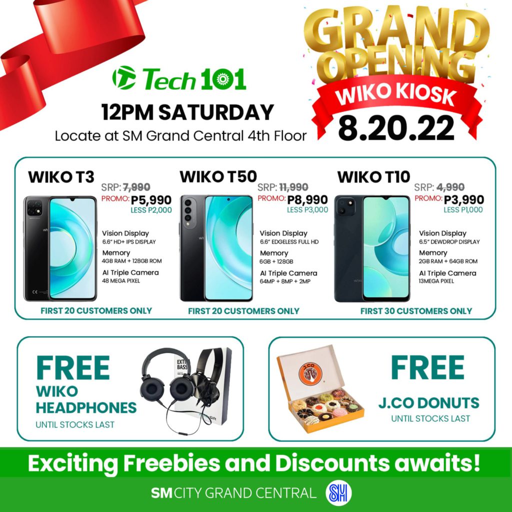 Wiko Opens Its 1st Kiosk in PH at SM Grand Central 89 wiko sm grand central opening sale