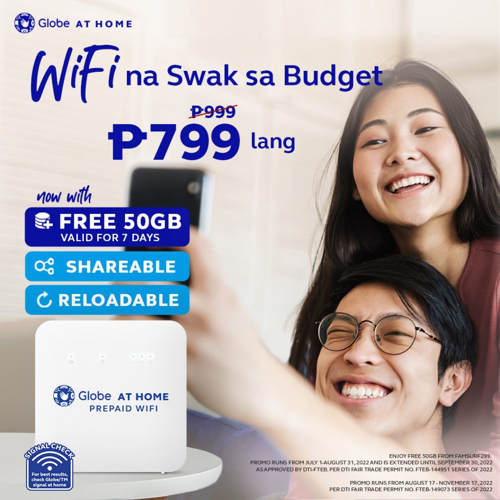 Globe at Home Prepaid WiFi now cheaper, with 50GB initial data 88 Globe At Home Prepaid WiFi promo offers free 50GB data walastech