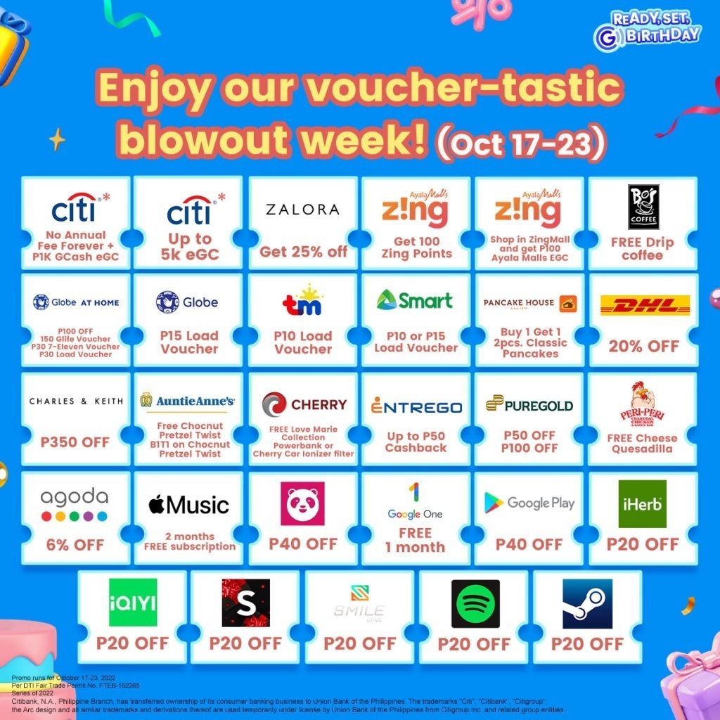 DEALS: Enjoy These GCash Birthday Treats 88 GBirthday Cheat Sheet 1200x1200