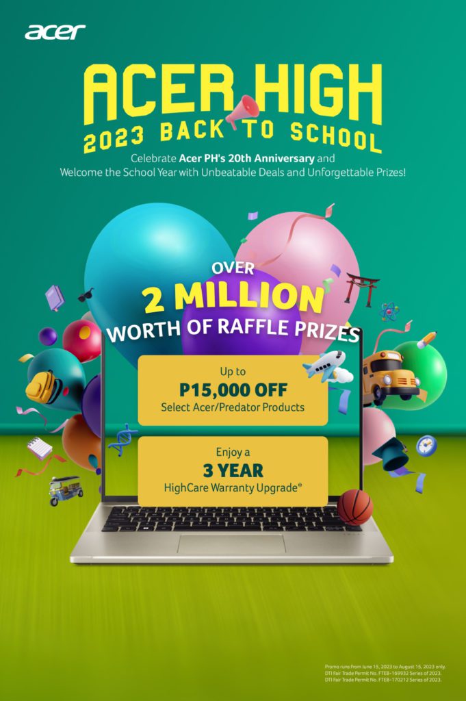 Over PHP 2M in prizes at Acer High 2023 Back to School Promo 87 Acer BTS 2023 1 1