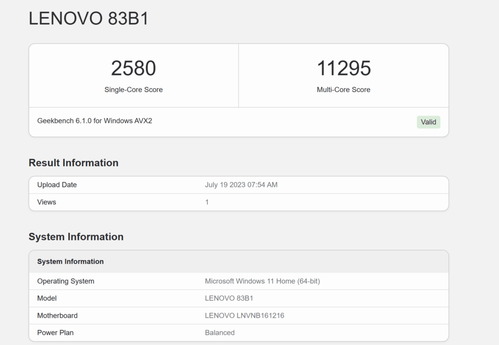 Lenovo Yoga 9i Gen 8 Review: Sleek, Reliable and Elegant Laptop 94 Lenovo Yoga 9i Gen 8 GeekBench 6