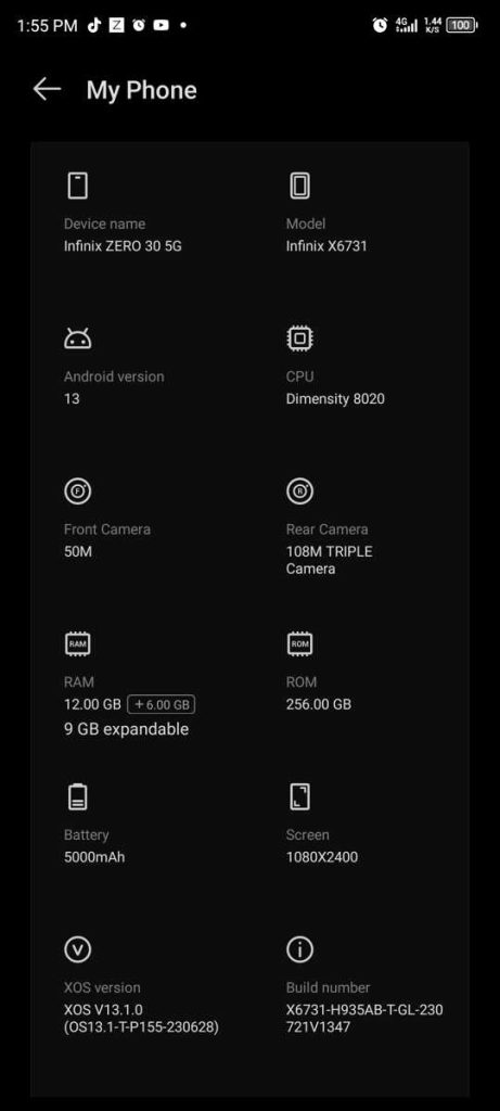 Infinix ZERO 30 5G Review: Flagship Features at a Mid-Range Price 102 INFINIX ZERO 30 5G Benchmark and Specs 2 540x1200 1