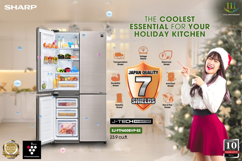 Convenient, Hassle-Free Holidays with Sharp Refrigerators: Here are the Top Features 89 4 Door J Tech Inverter SJ FTF600BVP SS