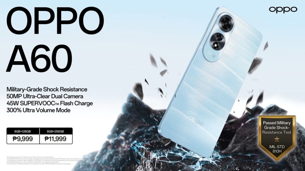 OPPO A60 Launched in the Philippines: Features, Specifications, and Pricing 88 OPPO A60 is now available nationwide starting at PHP 9999