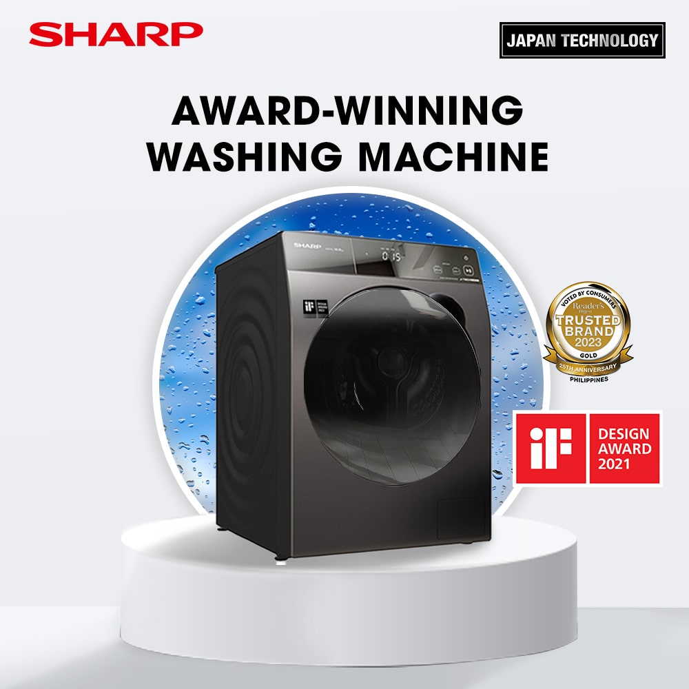 Sharp Fully Automatic Front Load Washing Machines: A Perfect Fit for Rainy Season Laundry Challenges 90 Sharp Pro Flex Award Winning Washing Machine 1 min