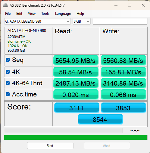 ADATA Legend 960 Max PCIe Gen4 SSD: Unleashing the Beast 94 3gb