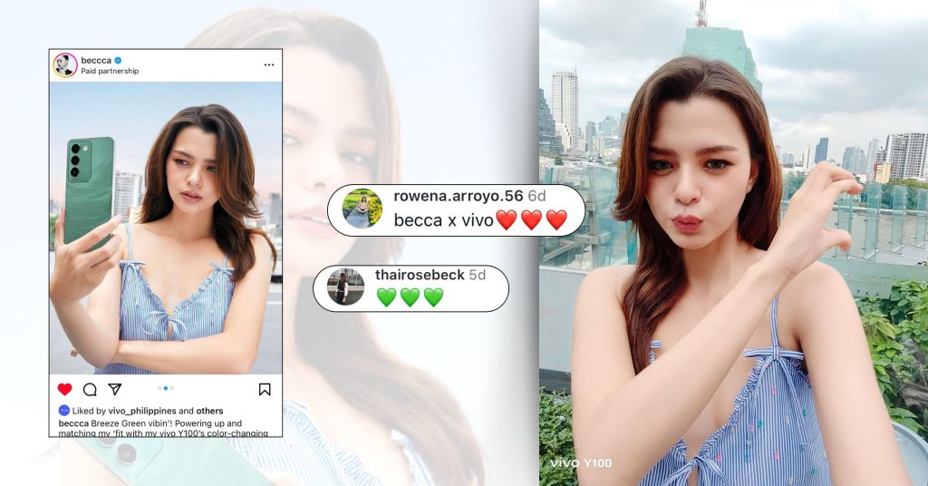 Netizens react to Thai superstar Becky's photo with the vivo Y100 87 vivo Y100 x Becky 1 min