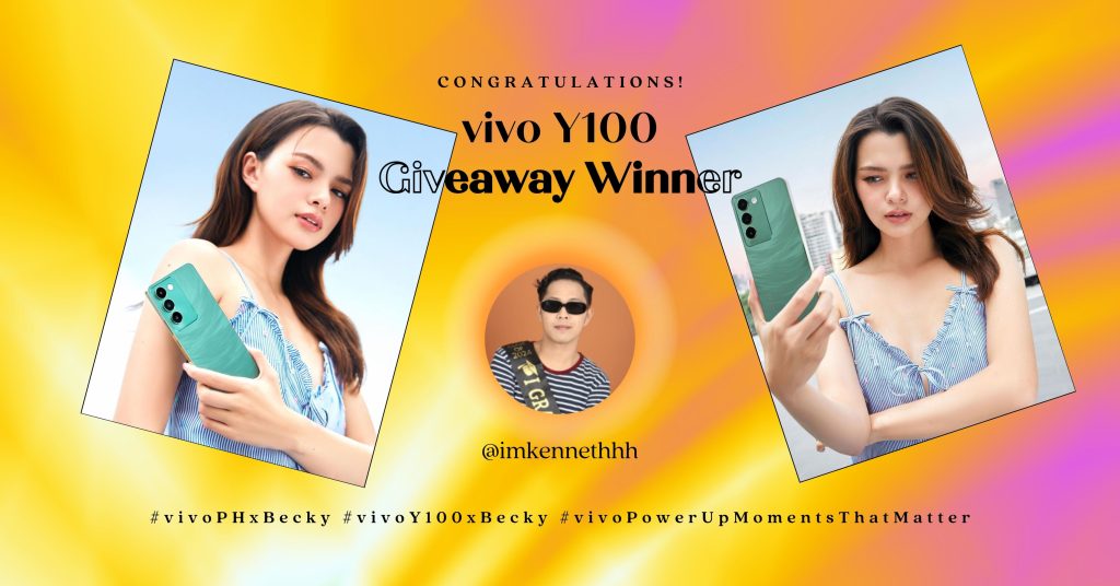 Becky's Angel from Laguna celebrates as the vivo Y100 giveaway winner 87 vivo Y100 x Becky giveaway winner 2
