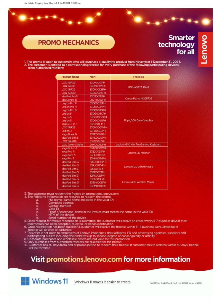 Freebies await at Lenovo Holiday Shopping Spree Promo 89 LNV Holiday Shopping Spree Flyer page 0002 min