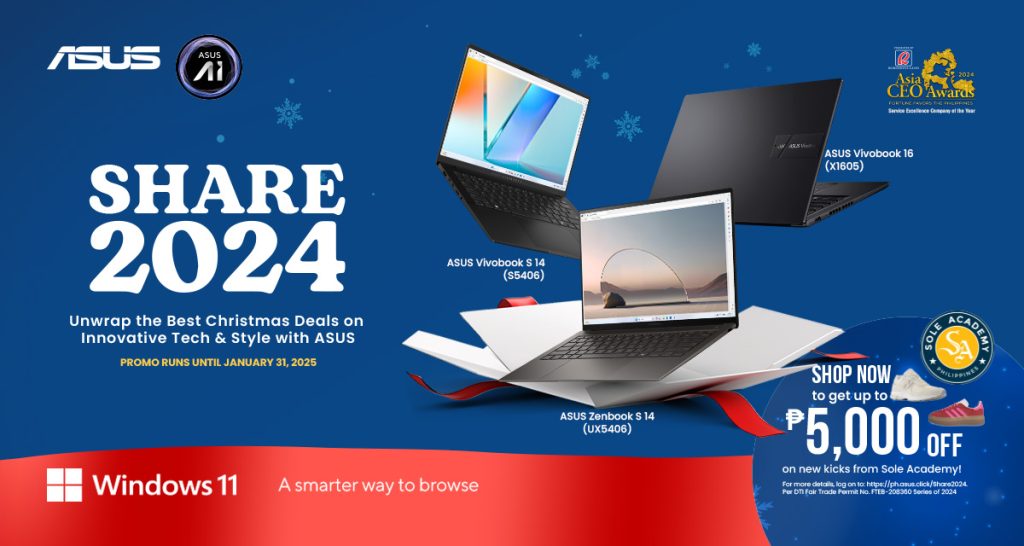 ASUS Philippines Kicks Off the Holidays with ASUS Share 2024 Christmas Sale 88 Share 2024 PR Consumer NB Main KV 1200x640px