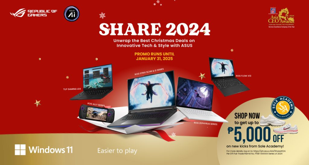 ASUS Philippines Kicks Off the Holidays with ASUS Share 2024 Christmas Sale 89 Share 2024 PR Gaming1200x640px