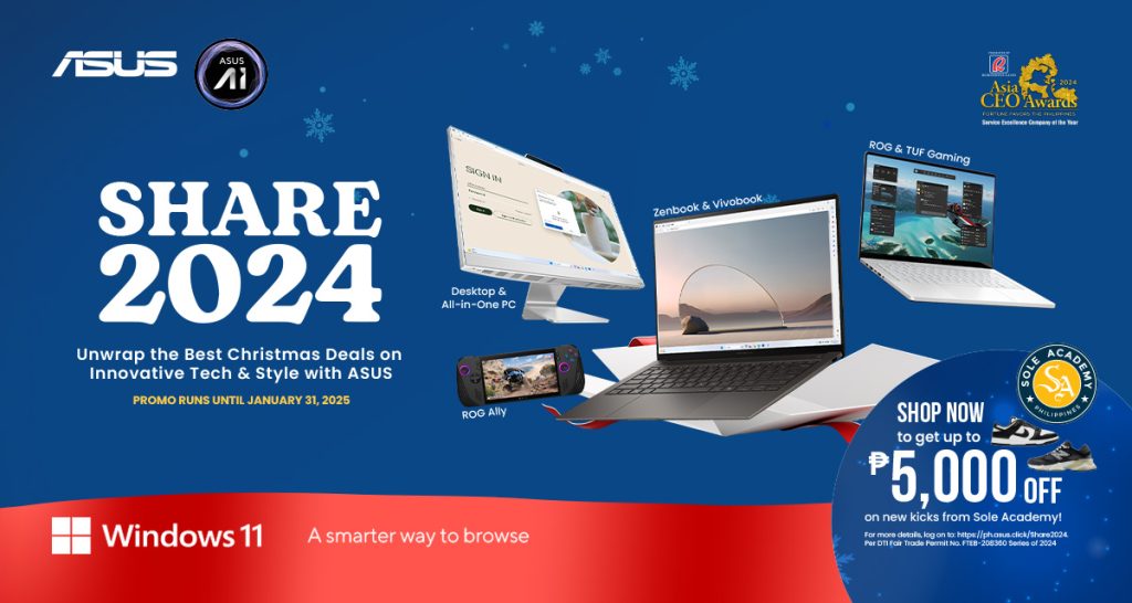 ASUS Philippines Kicks Off the Holidays with ASUS Share 2024 Christmas Sale 87 Share 2024 PR Omnibus Main KV 1200x640px