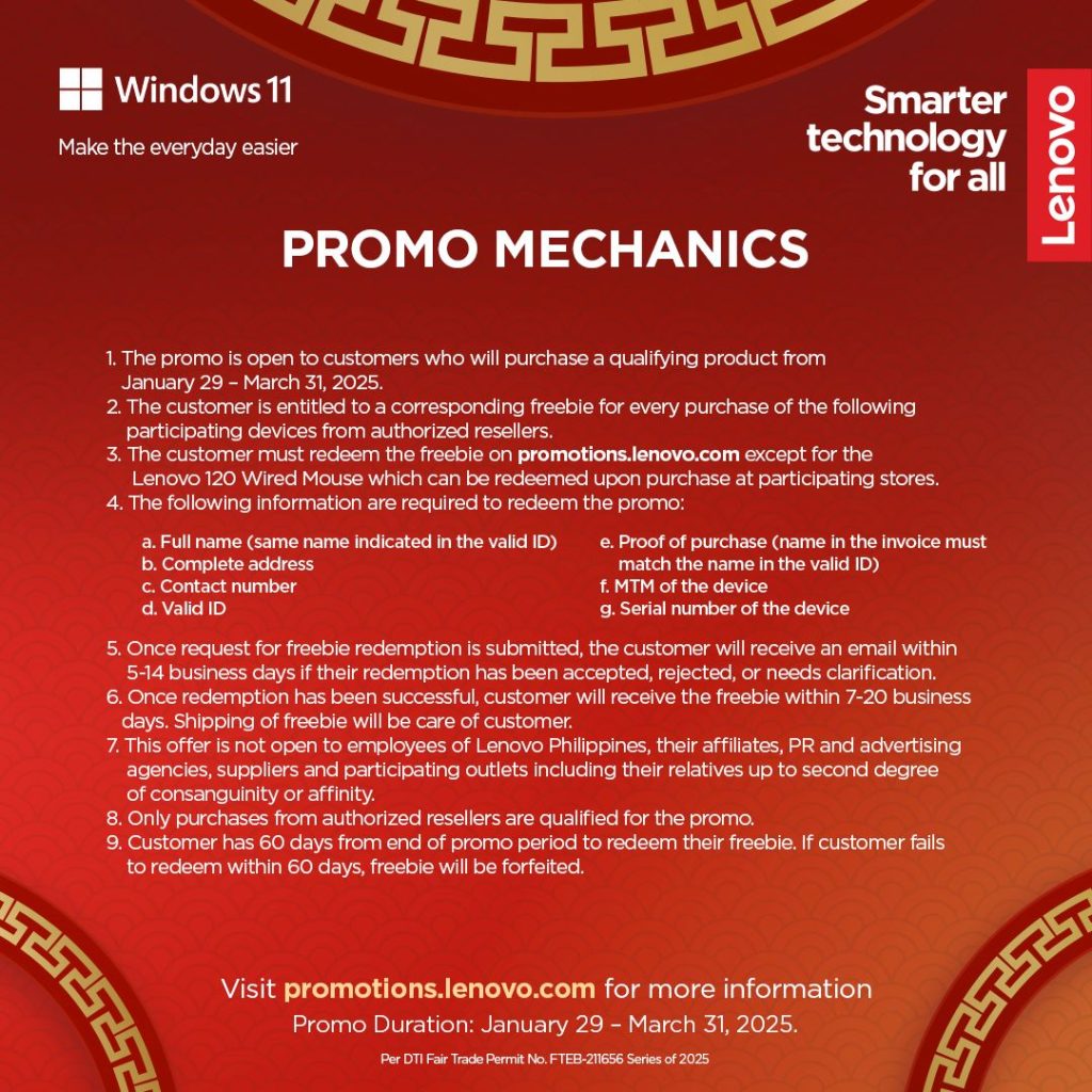 Lenovo Offers Exclusive Deals in Chinese New Year Promo 89 Lenovo CNY Promo 3