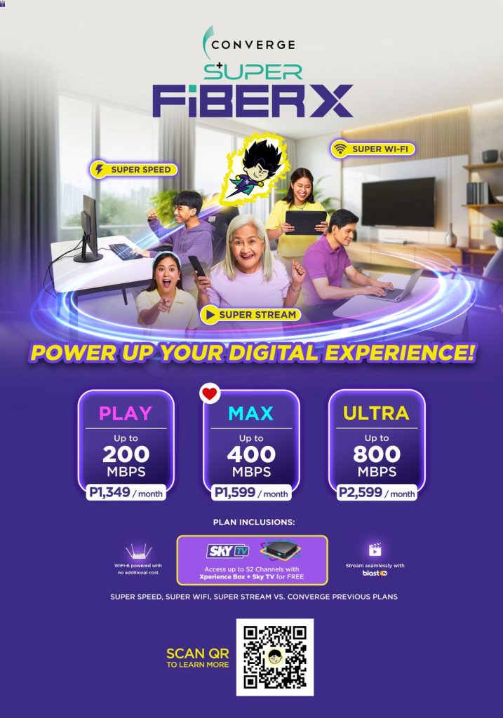 Upgraded Converge Super FiberX Plans: Faster Speeds, More Perks 87 Super FiberX KV with Plan Icons 1