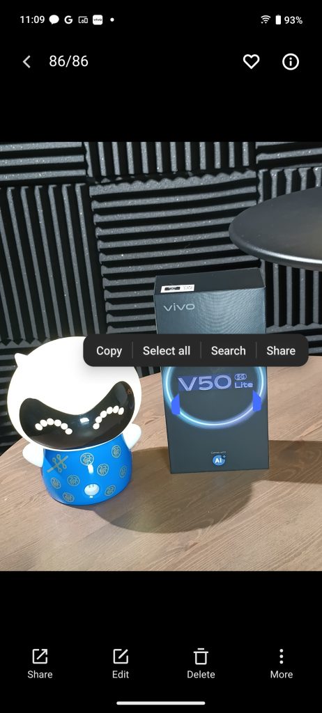Ready for AI-powered upgrade at work? Enjoy these smart features of vivo V50 Lite! 91 4 AI Live Text