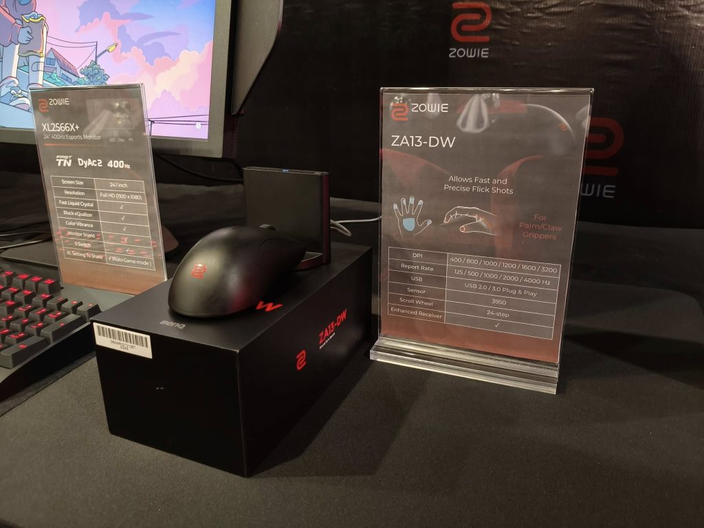 ZOWIE Launches New Esports Monitors, Wireless Mice in the Philippines for Top-Tier Gaming 88 (125 chars max):** - Describe the image concisely, including key details (objects, colors, actions). - Example: *"Golden retriever puppy playing with a red ball in a sunny park.