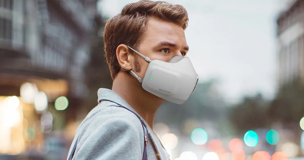 LG unveils an air purifier that you can wear as a mask 111 lg air purifier mask.jpg