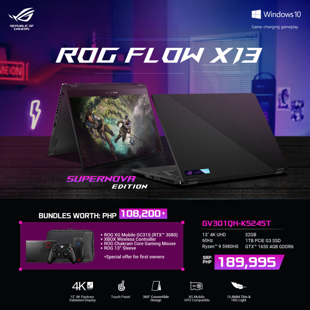 ASUS ROG Flow X13, XG Mobile eGPU: Prices, Availability in the Philippines 87 Supernova