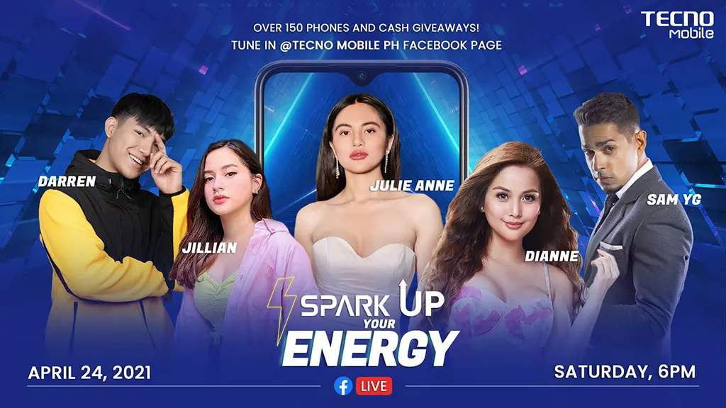 Discover the Latest Smartphones and Win Big at The Upcoming TECNO Mobile Livestream Talent Show 86 SparkUpEnergyPosterLandscape