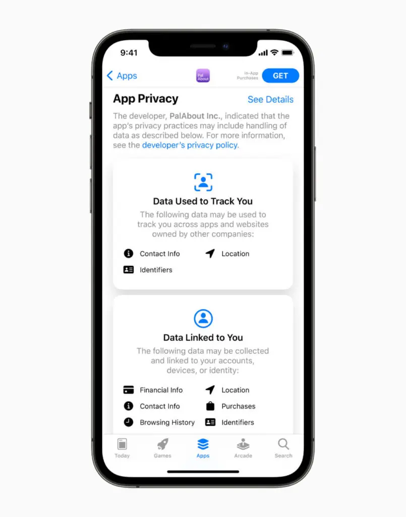 Apple iPhone12Pro app privacy 060721
