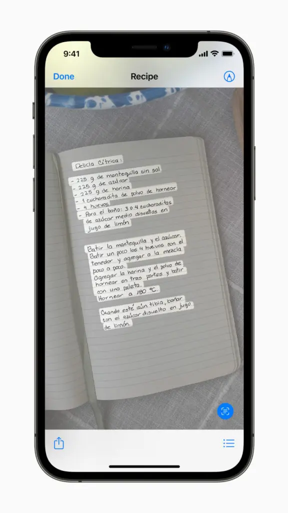Apple iPhone12Pro iOS15 Live Text Quicklook 060721