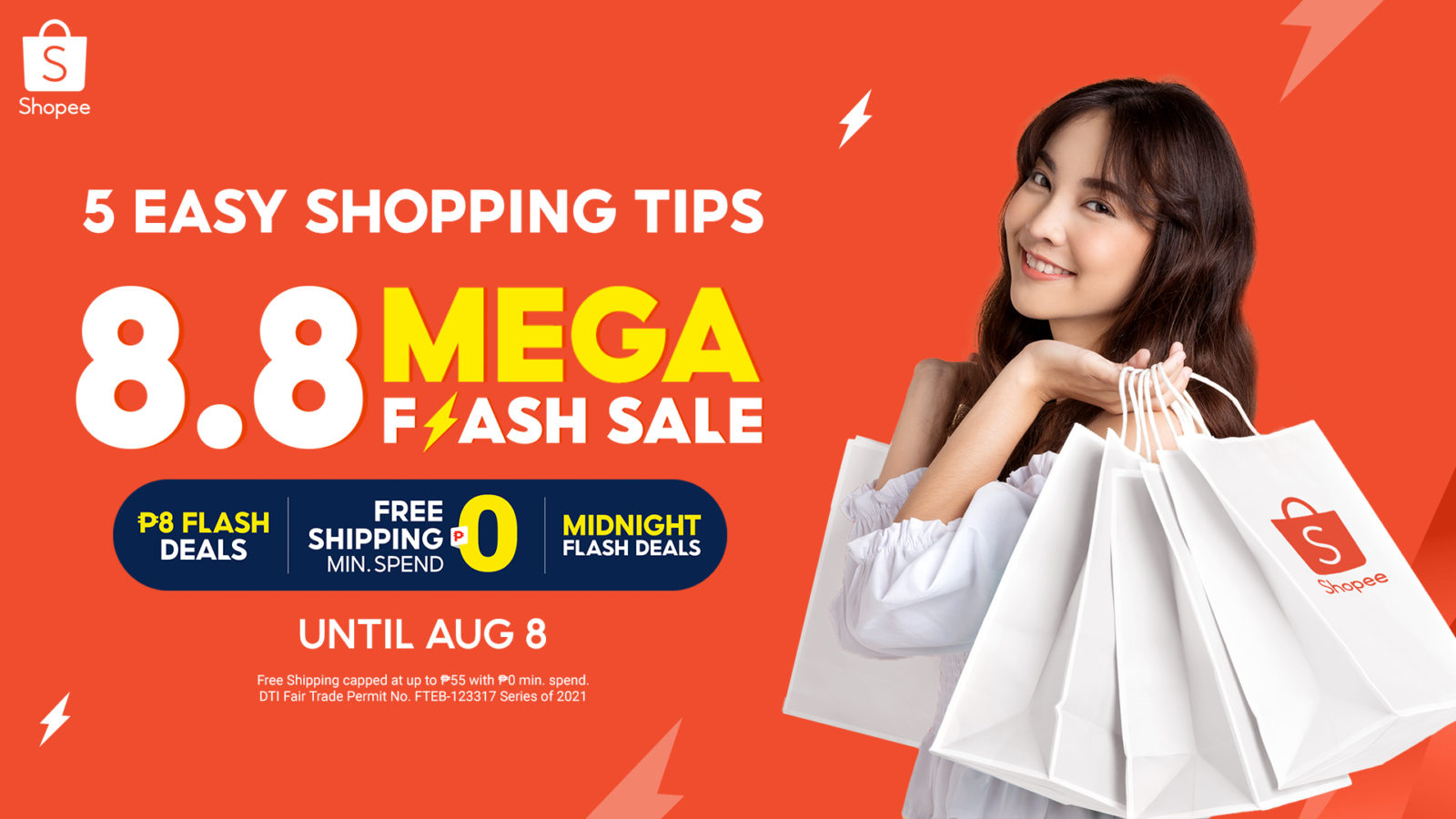 Shopee 8.8 Mega Flash Sale KV