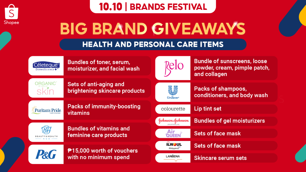 Win brand giveaways on the Shopee 10.10 Brands Festival 88 10.10 Big Brand Giveaways Personal Care 1