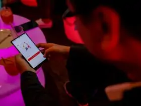 Event guests exploring the new BPI app 1