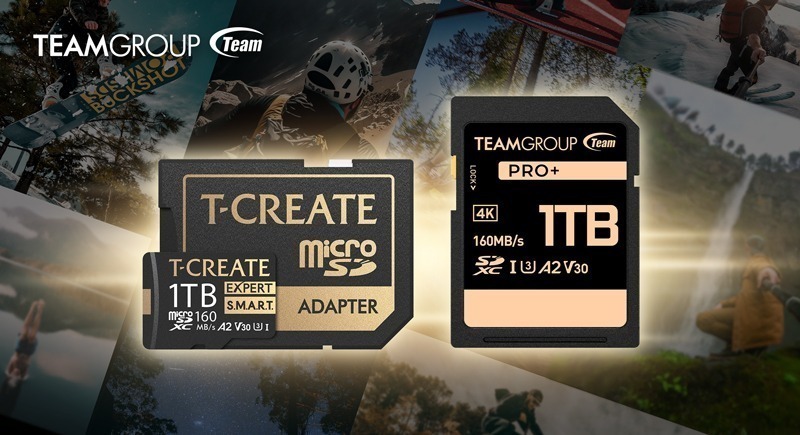 TEAMGROUP launches memory cards T CREATE EXPERT S.M.A.R.T. MicroSDXC and TEAMGROUP PRO SDXC that Covers Diverse Application Needs and Stores Your Cherished Moments