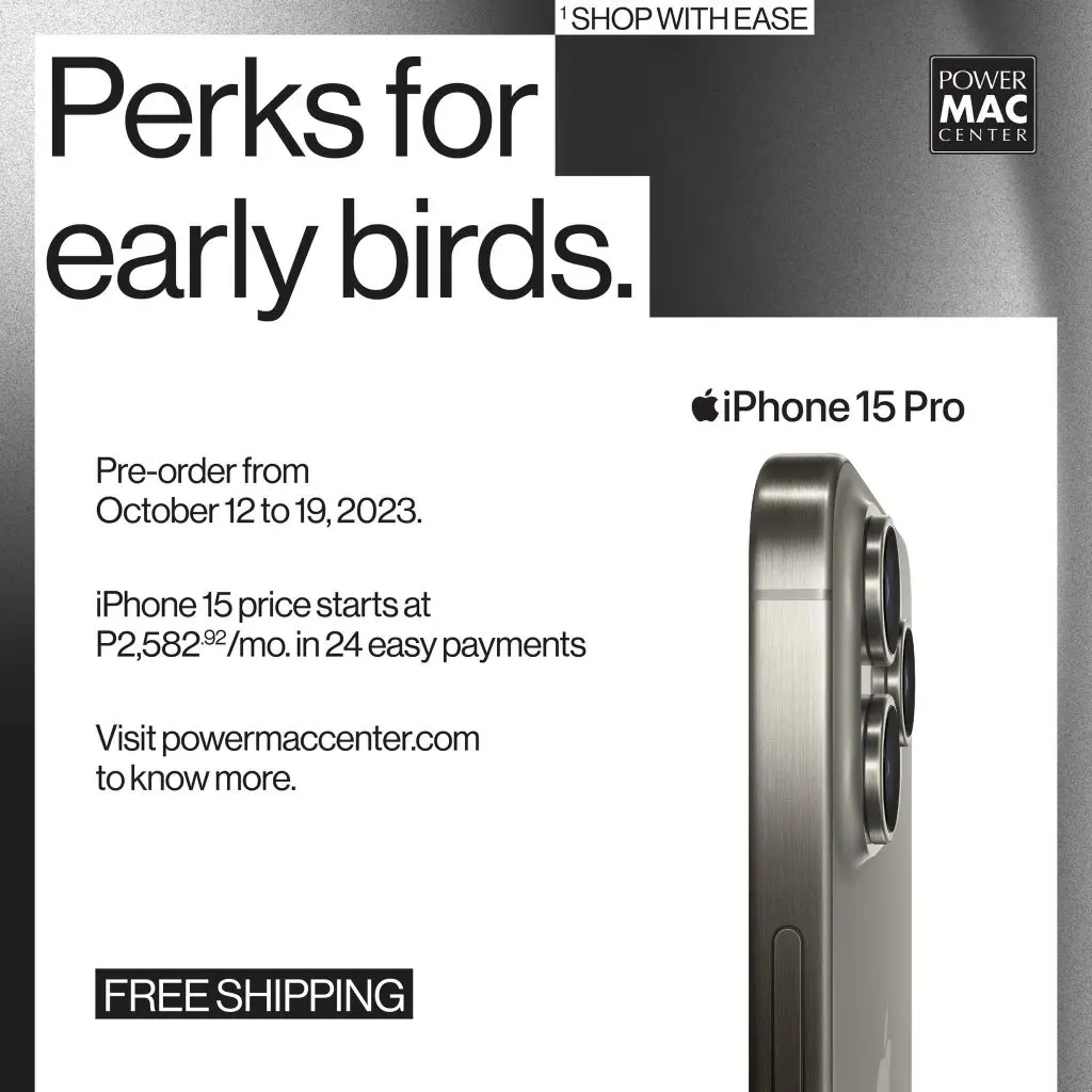 Early bird perks iPhone 15 PMC