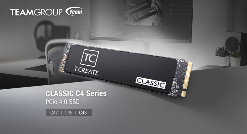 TEAMGROUP launches T CREATE CLASSIC C4 Series PCIe4.0 SSD. Multiple Spec
